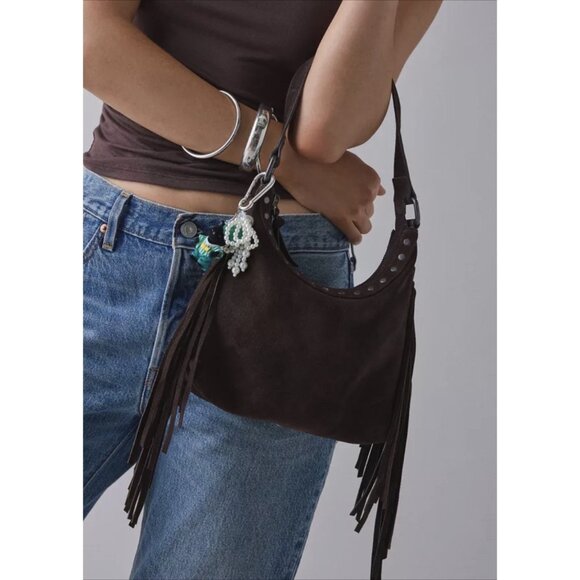 Urban Outfitters Silence + Noise Bella Suede Fringe Bag - Picture 1 of 4